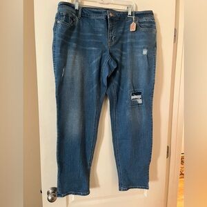 Old Navy Boyfriend Skinny Distressed Medium Wash Jeans Women’s Size 18